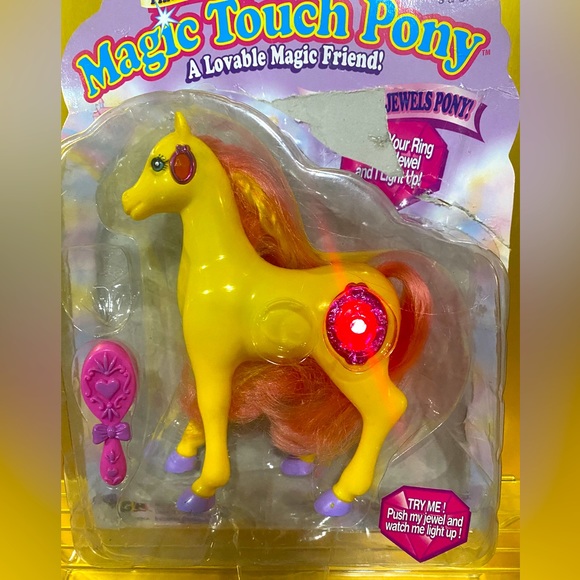 MAGIC TOUCH PONY VTG 1996 JEWELS PONY SAPPHIRE JEWELS LIGHT UP & BLINK WORKS! - Picture 2 of 15